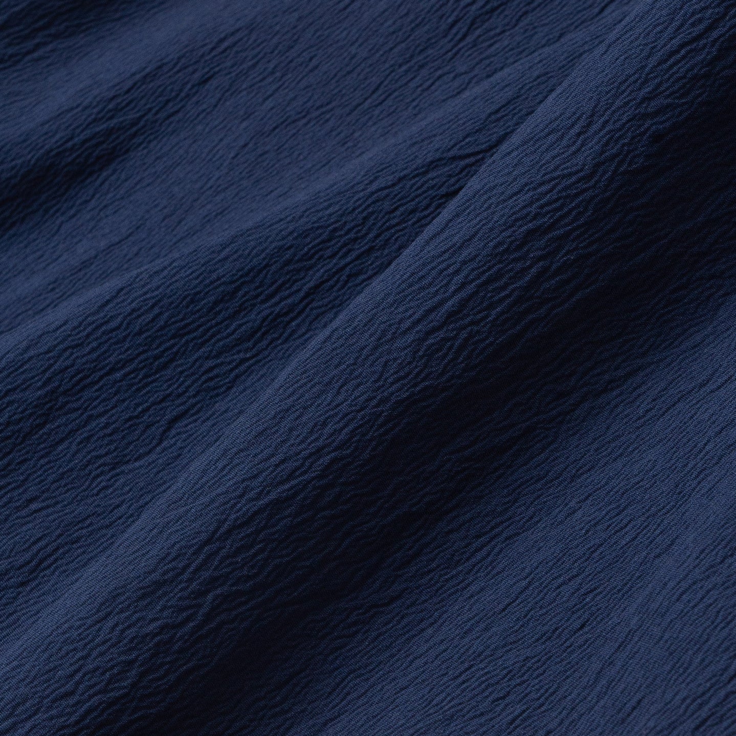 Le Ramdane Band Collar Hidden Button Two Tone Long Sleeve Shirt - Navy