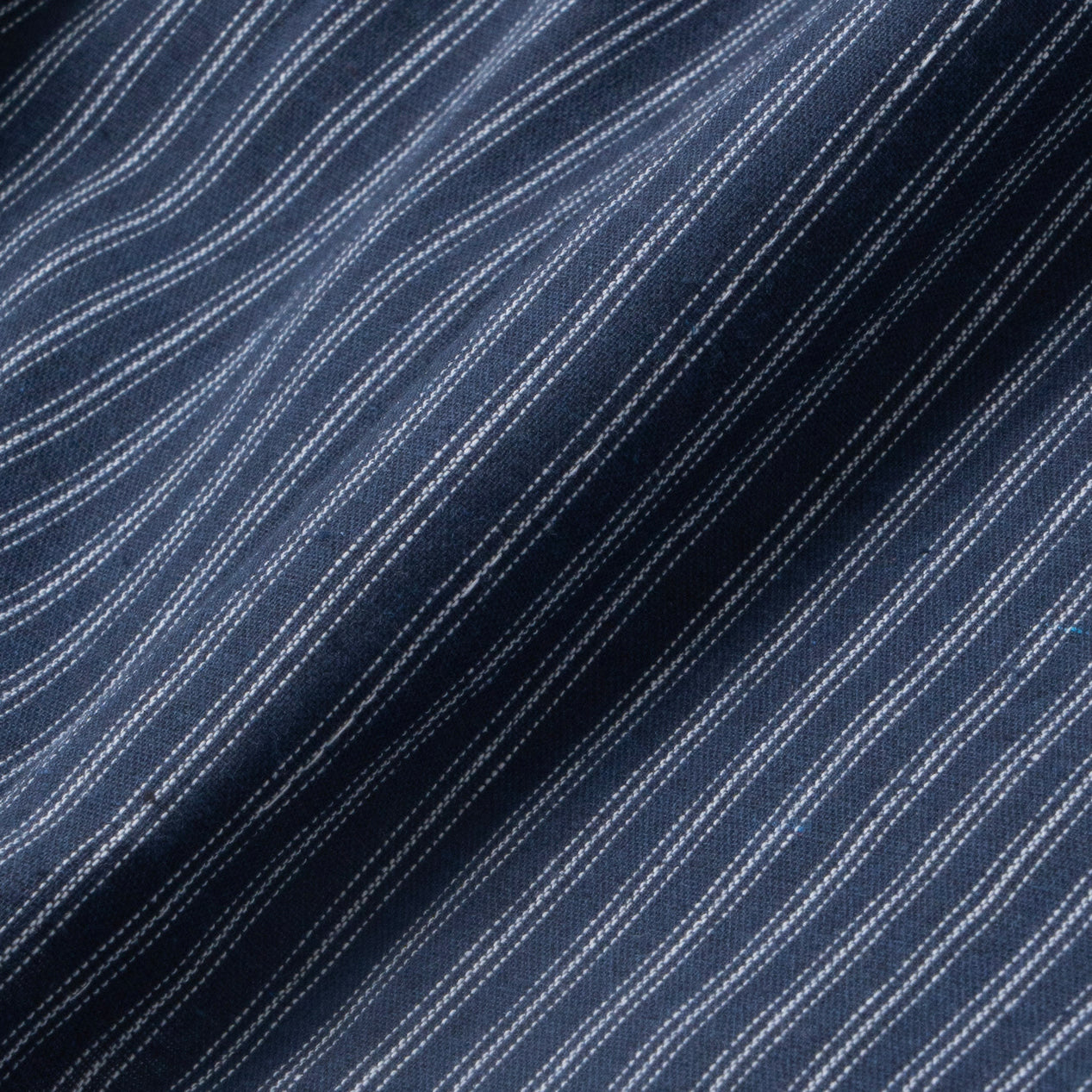 Le Ramdane Band Collar Striped Long Sleeve Shirt - Blue White