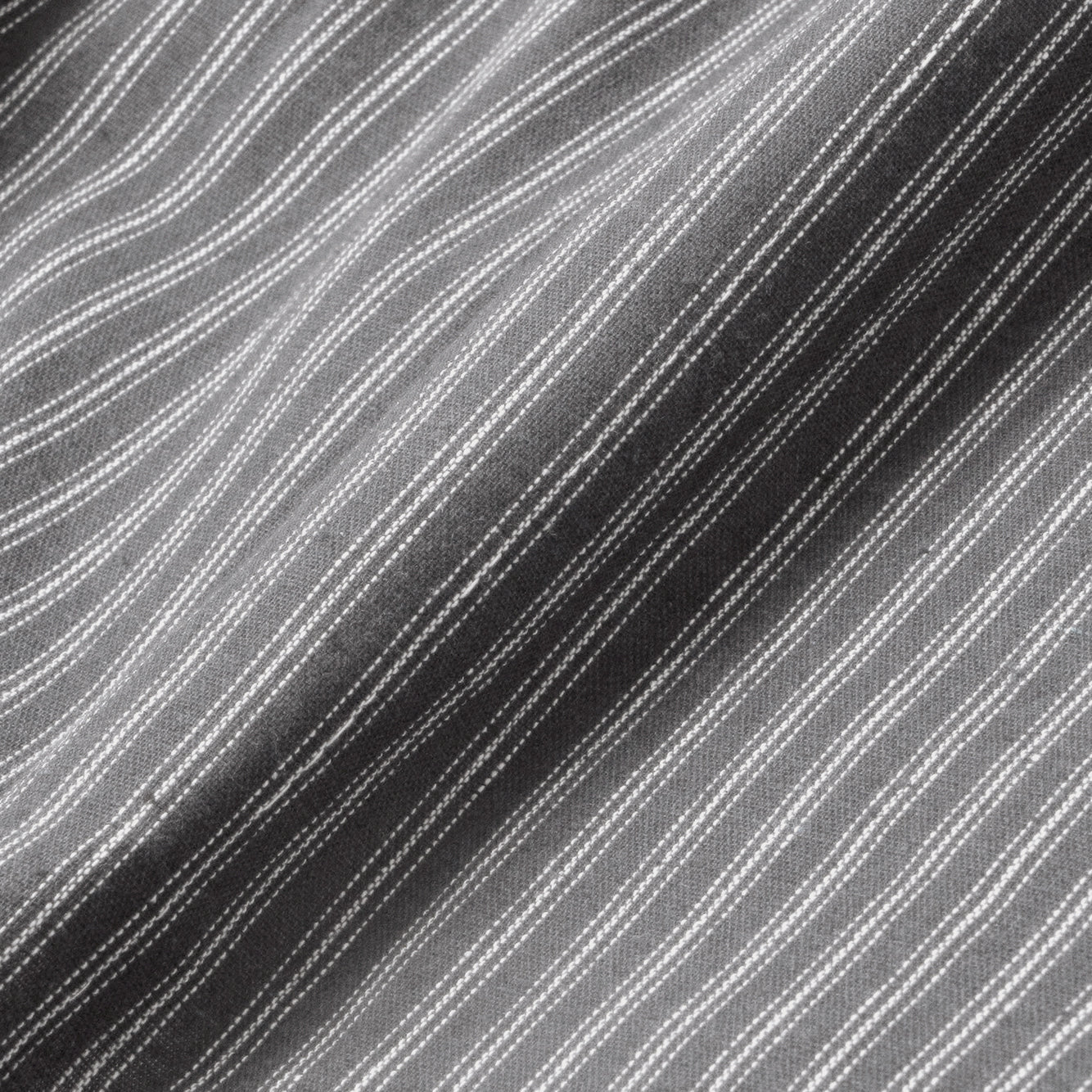 Day to Day Camp Collar Striped Short Sleeve Shirt - Grey White