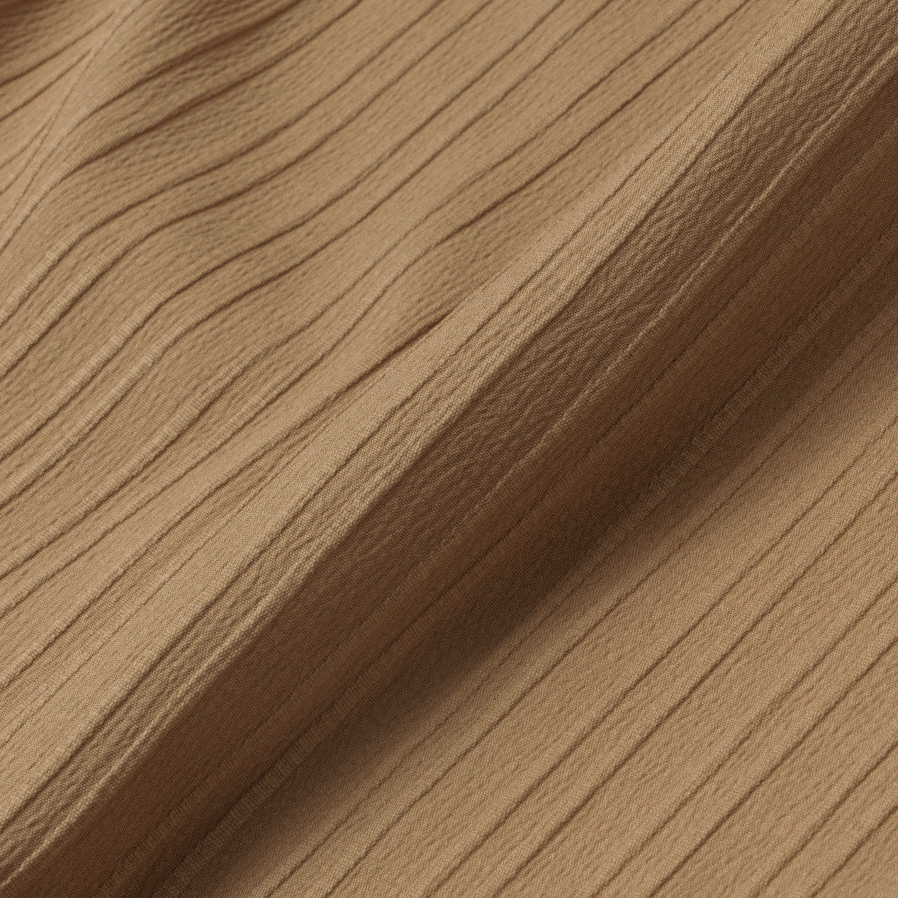 Le Ramdane Band Collar Two Pockets Striped Long Sleeve Shirt - Brown