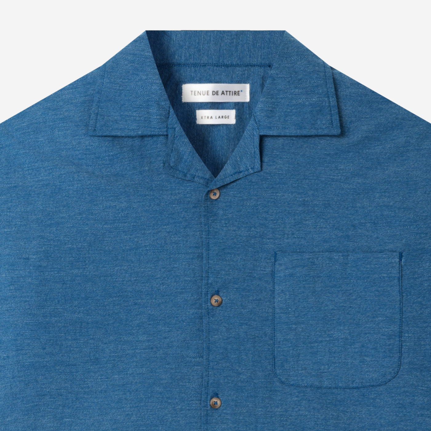 FACTORY SALE - Day to Day Camp Collar Short Sleeve Shirt - Blue