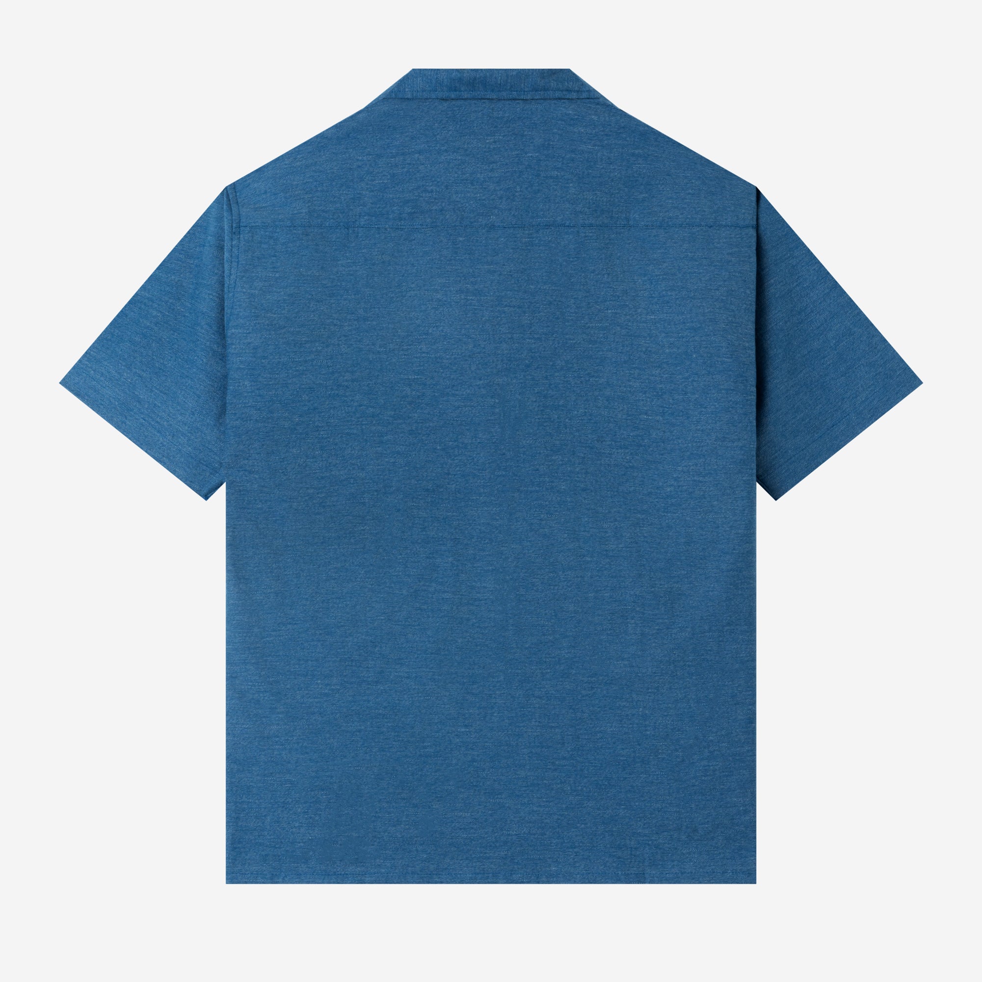 Day to Day Camp Collar Short Sleeve Shirt - Blue
