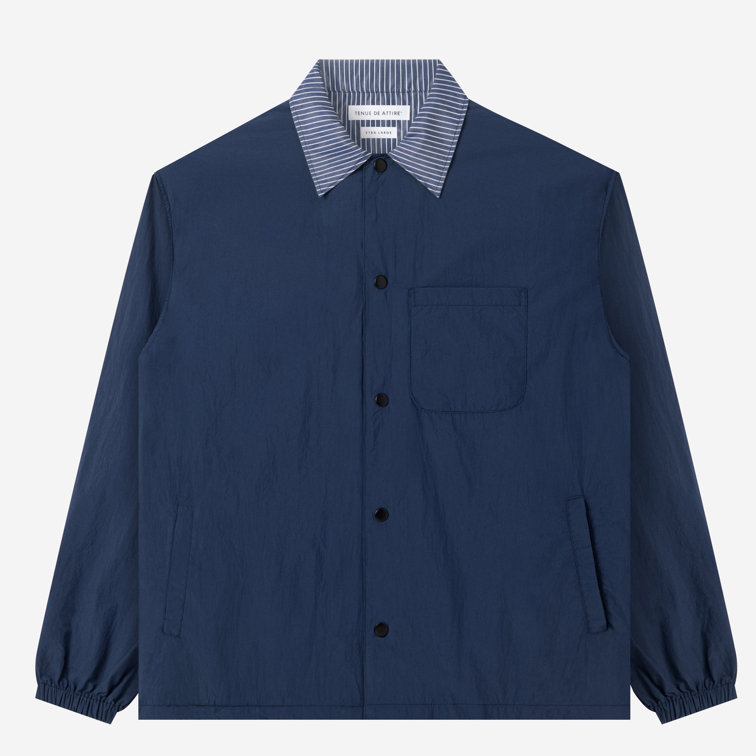 TENUE Coach Jacket Kerah Stripes - Navy - Everyday