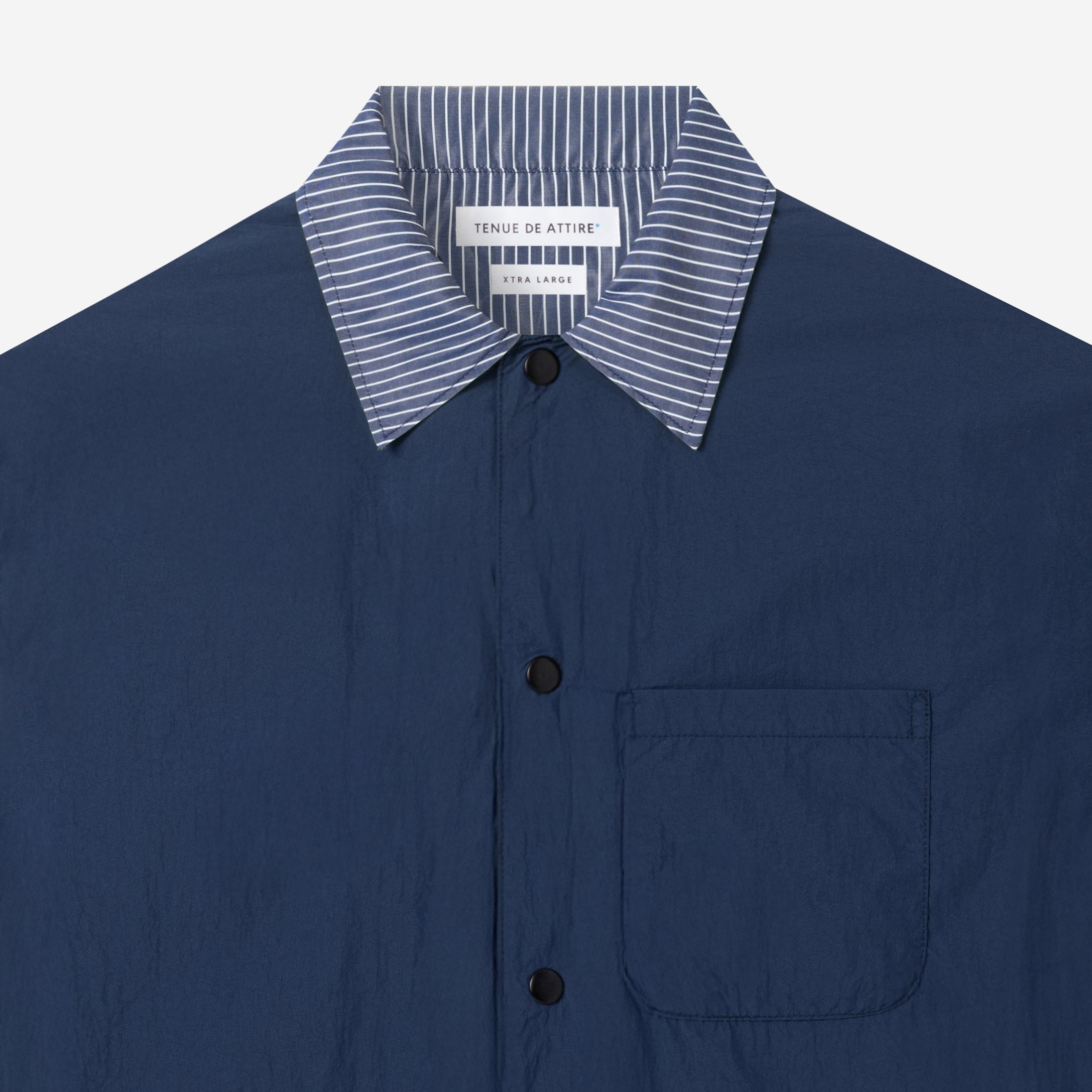 TENUE Coach Jacket Kerah Stripes - Navy - Everyday