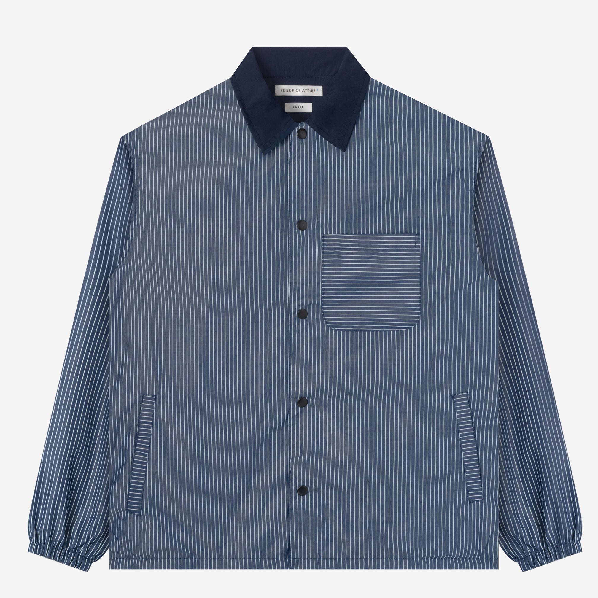 TENUE Coach Jacket Stripes Kerah Navy - Everyday