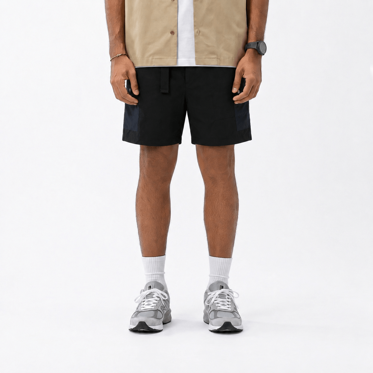 Off-Grid Ripstop Patch Short Pants - Black Navy