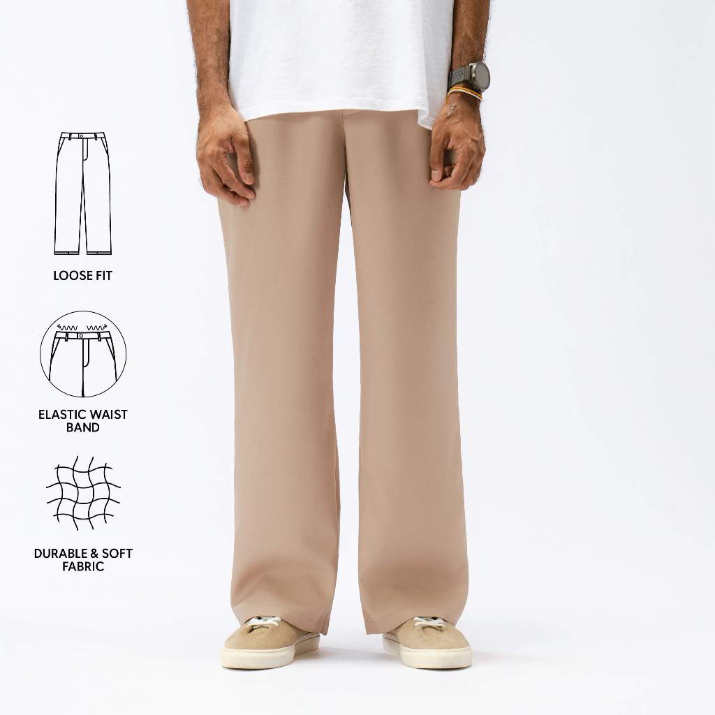 Everyday Loose Fit Pants - Khaki