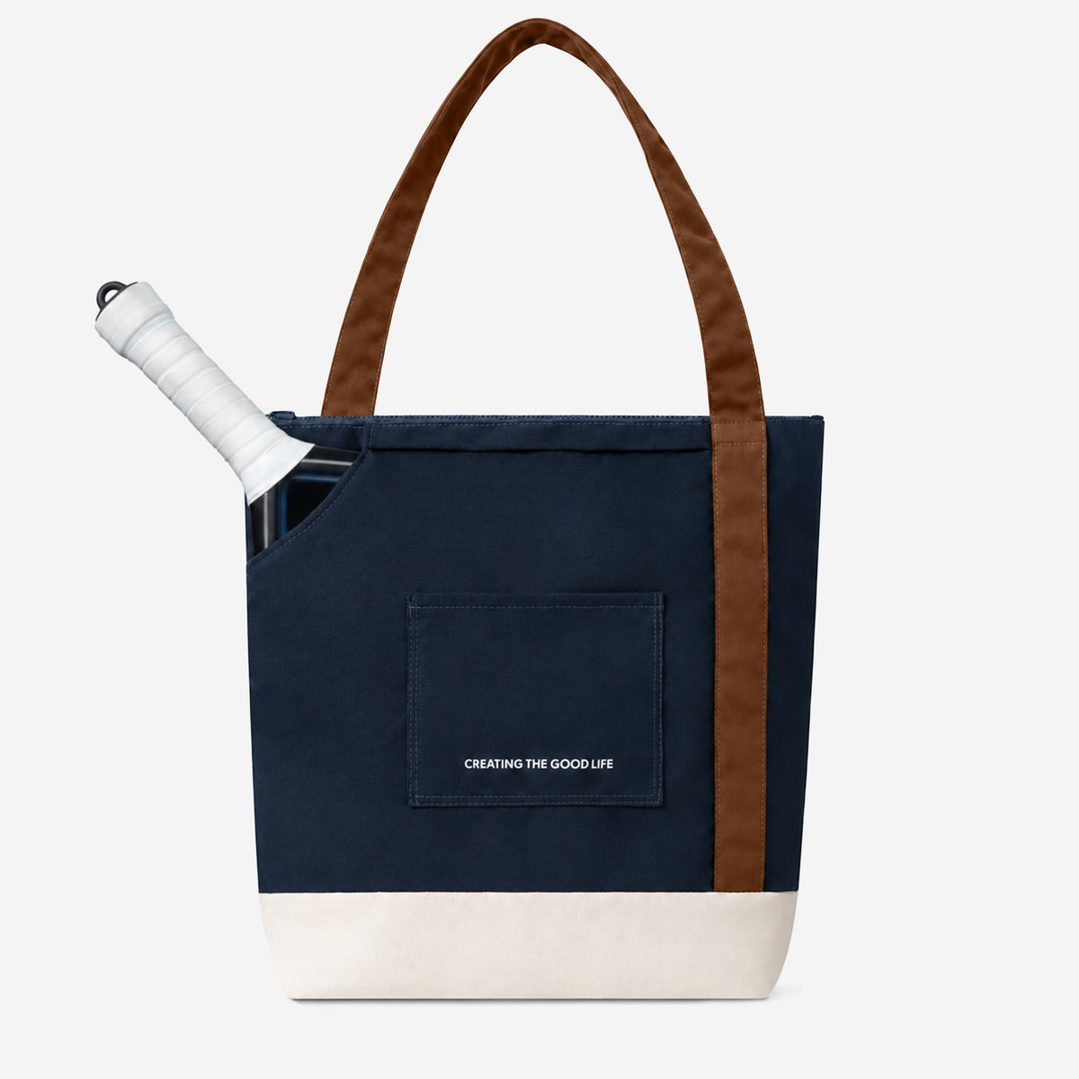 The Good Life Totebag Signature - Navy Brown