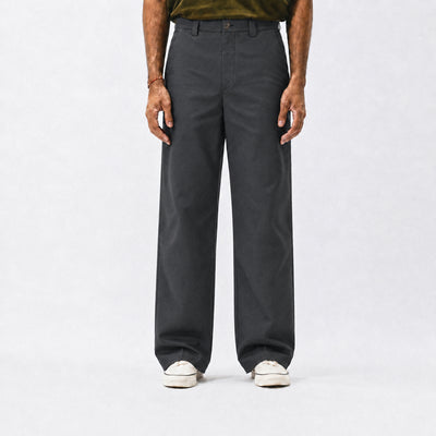 Twill Straight Leg Workpants - Dark Grey