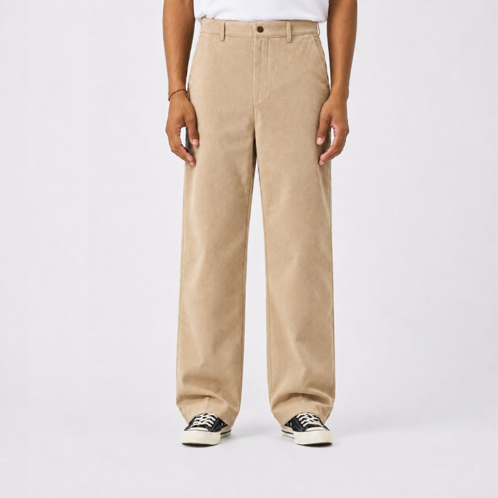 Corduroy Wide Pants - Khaki