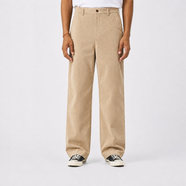 Corduroy Wide Pants - Khaki
