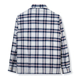 Everyday Flannel Long Sleeve - White Navy