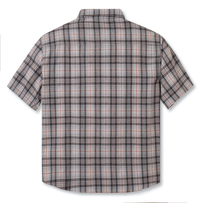 Everyday Flannel Short Sleeve - Grey Lines