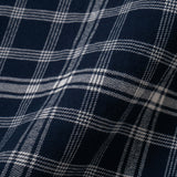 Everyday Flannel Short Sleeve - Navy White Line
