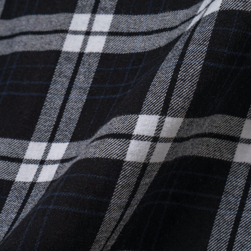 Everyday Flannel Long Sleeve - Black White Line