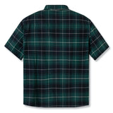 Everyday Flannel Short Sleeve - Green Black