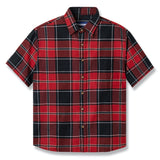 Everyday Flannel Short Sleeve - Red Black