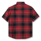 Everyday Flannel Short Sleeve - Red Black