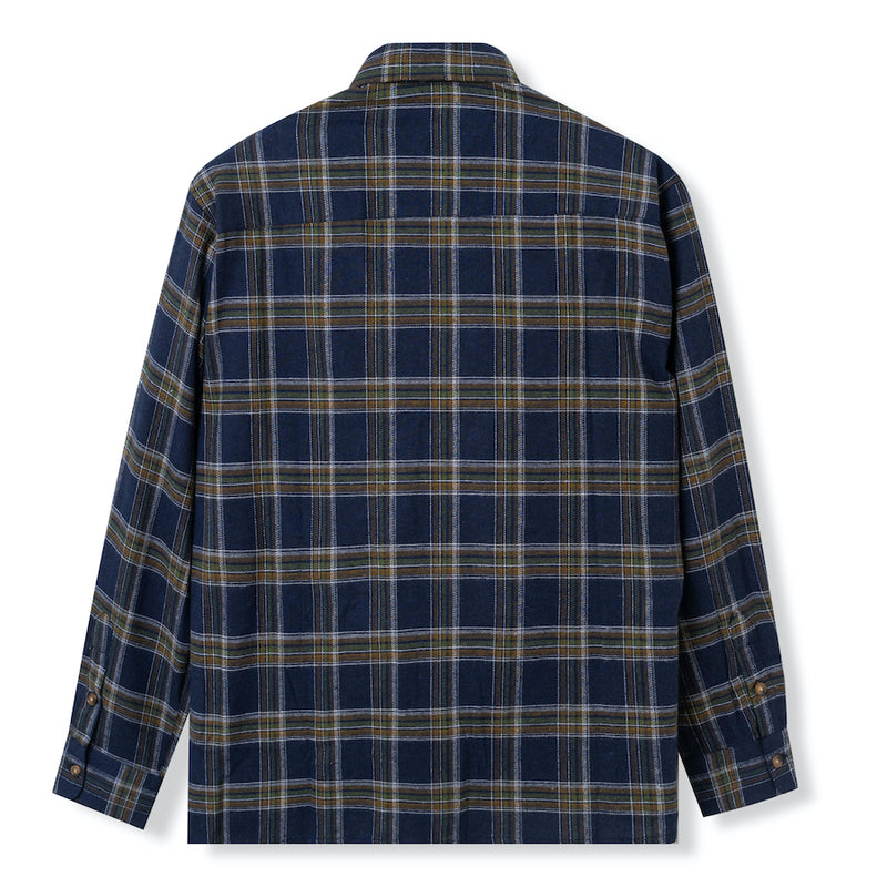 Everyday Flannel Long Sleeve - Navy Olive Line