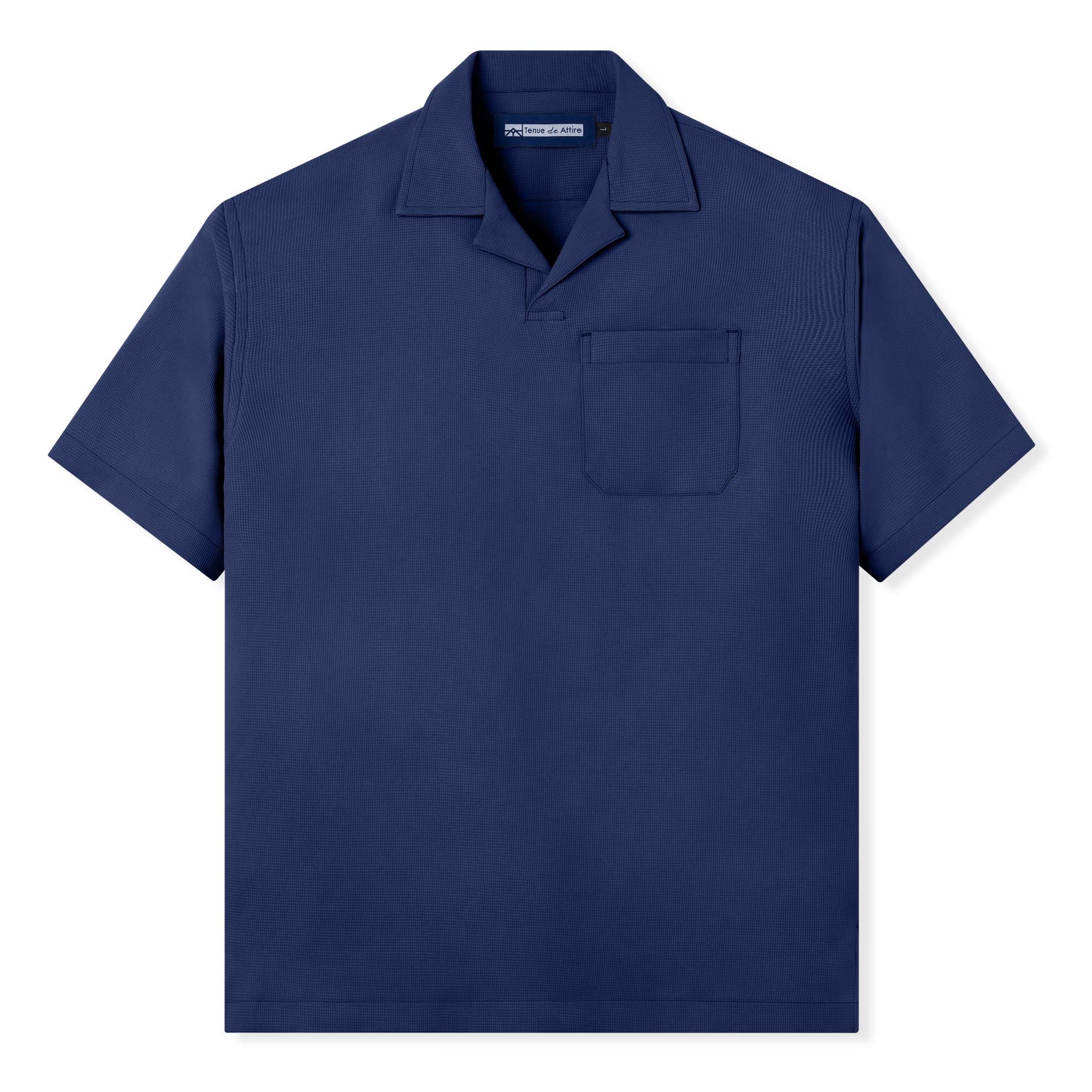 FACTORY SALE - Waffle Bowling Polo - Navy