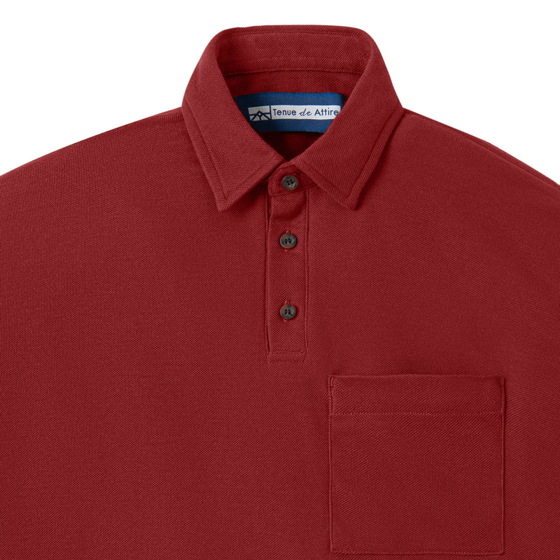 Parisian Polo Short Sleeve - Maroon