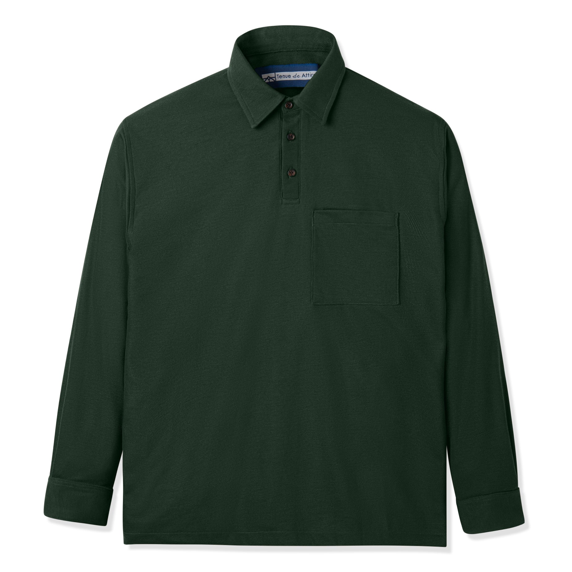 FACTORY SALE - Parisian Polo Long Sleeve - Deep Green