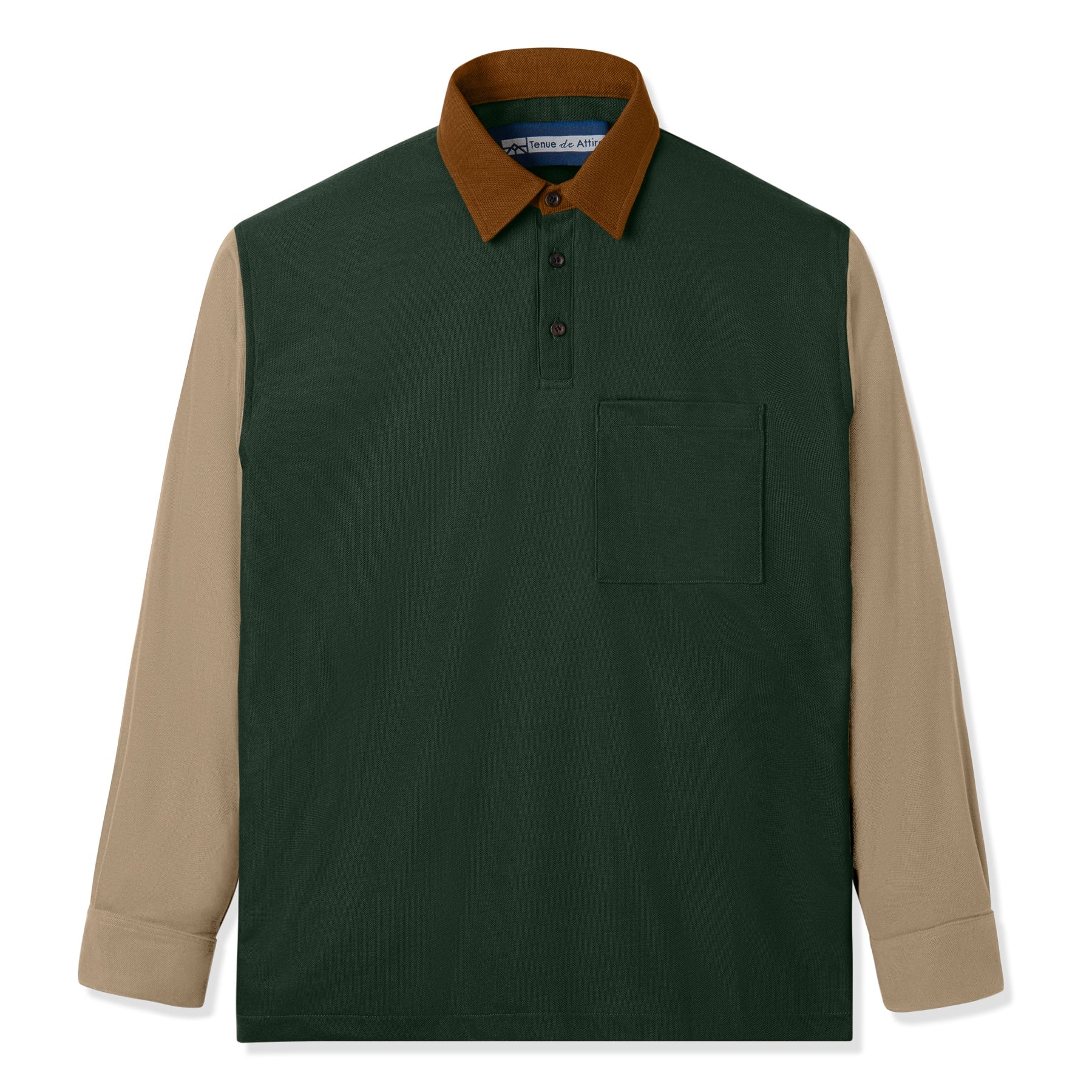 FACTORY SALE - Parisian Polo Tritone Long Sleeve - Deep Green