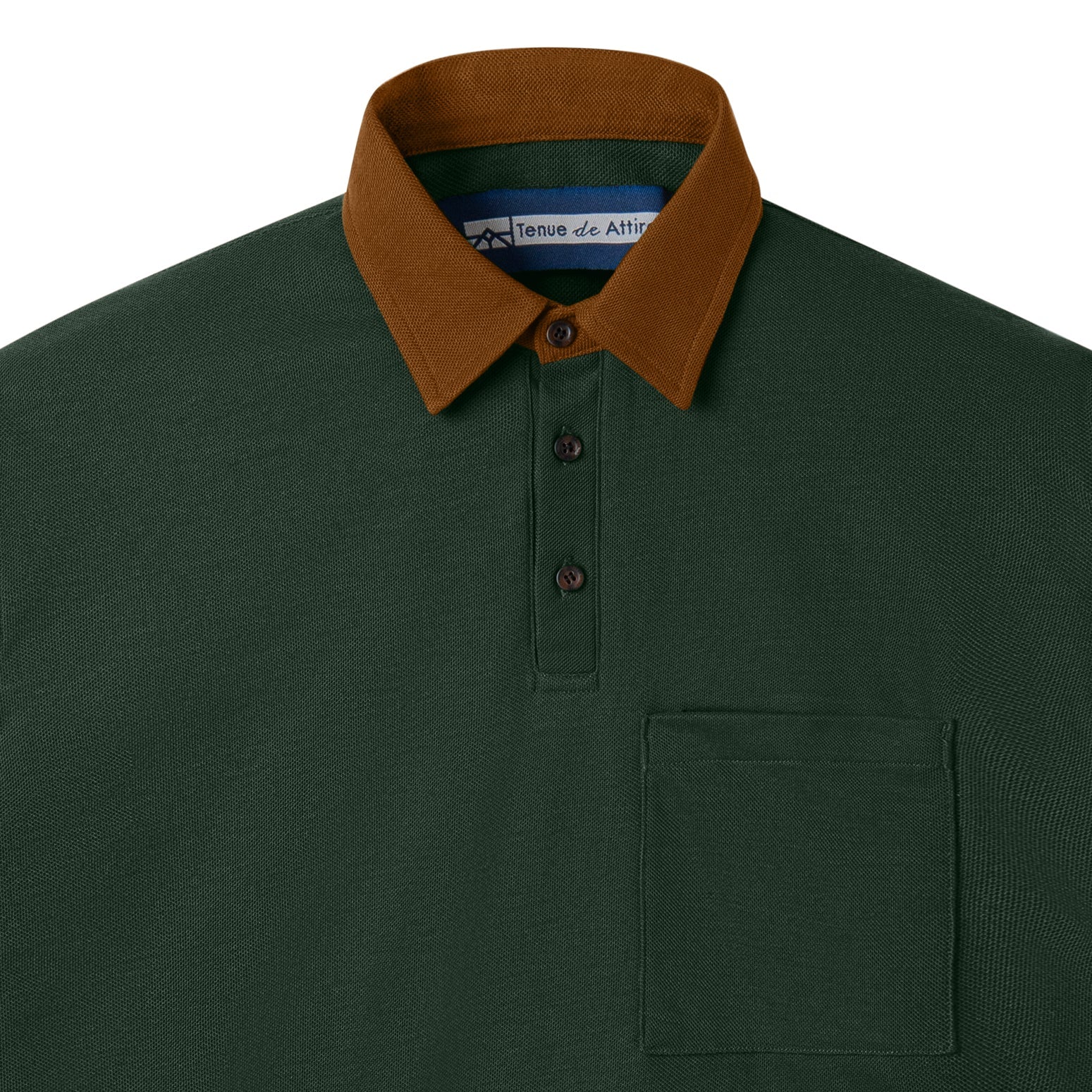 FACTORY SALE - Parisian Polo Tritone Long Sleeve - Deep Green