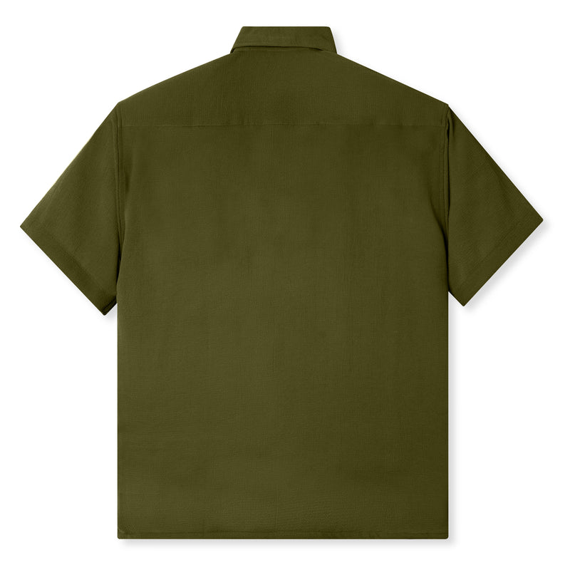 French Ivy Crinkle Short Sleeve - Army