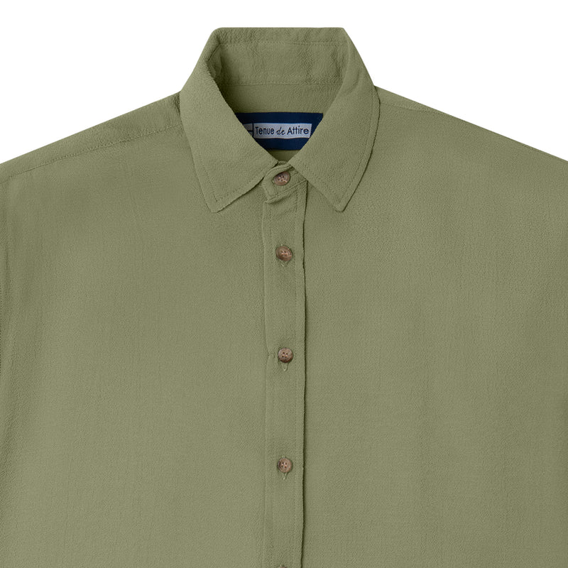 French Ivy Crinkle Short Sleeve - Soft Olive