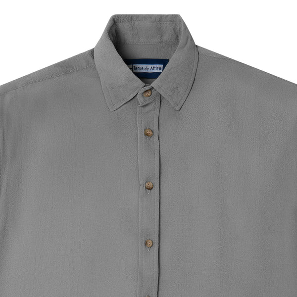French Ivy Crinkle Short Sleeve - Soft Grey