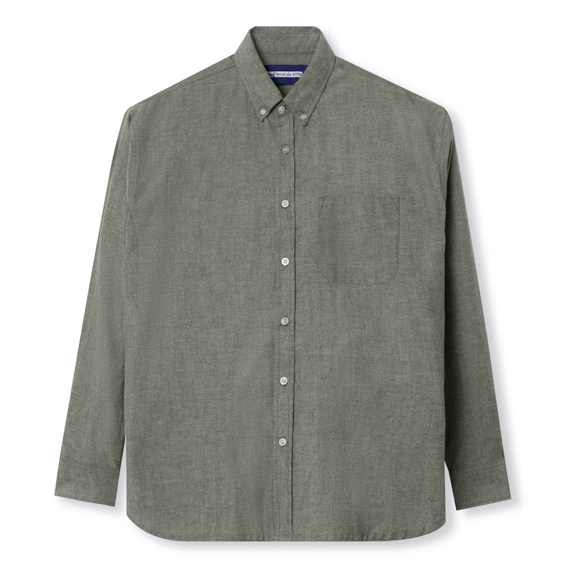 Parisian Oxford Long Sleeve Shirt - Dark Green