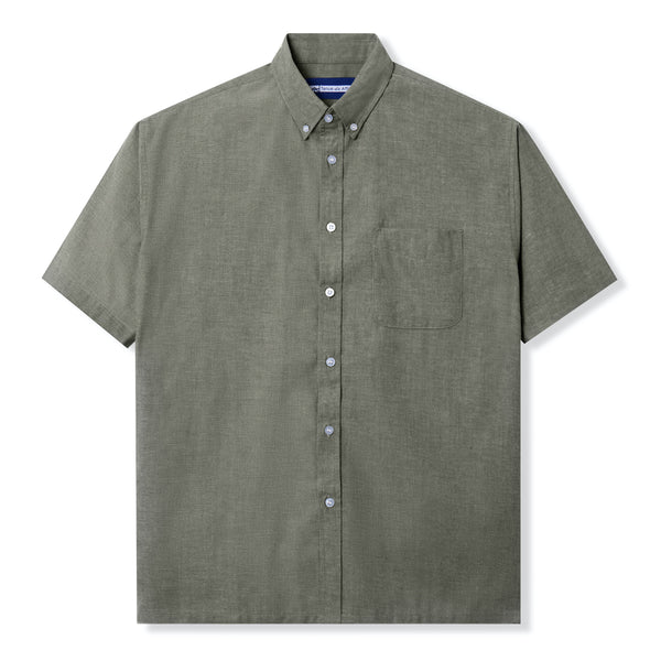 Parisian Oxford Short Sleeve Shirt - Dark Green