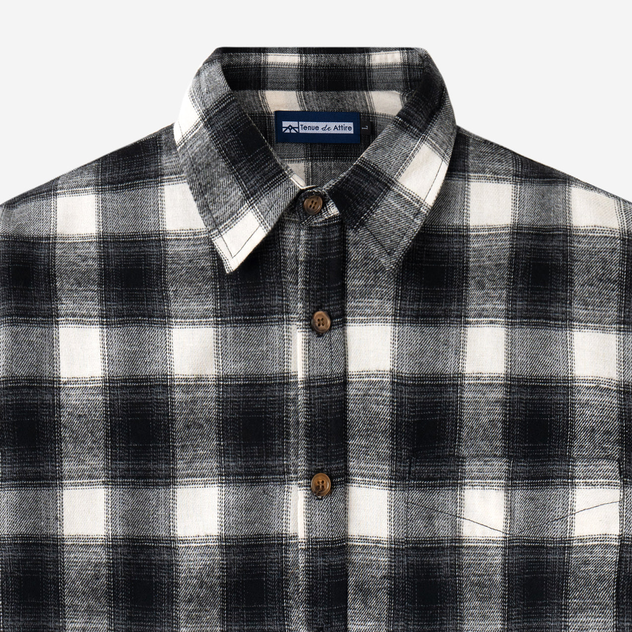 Day to Day Flannel - White Black