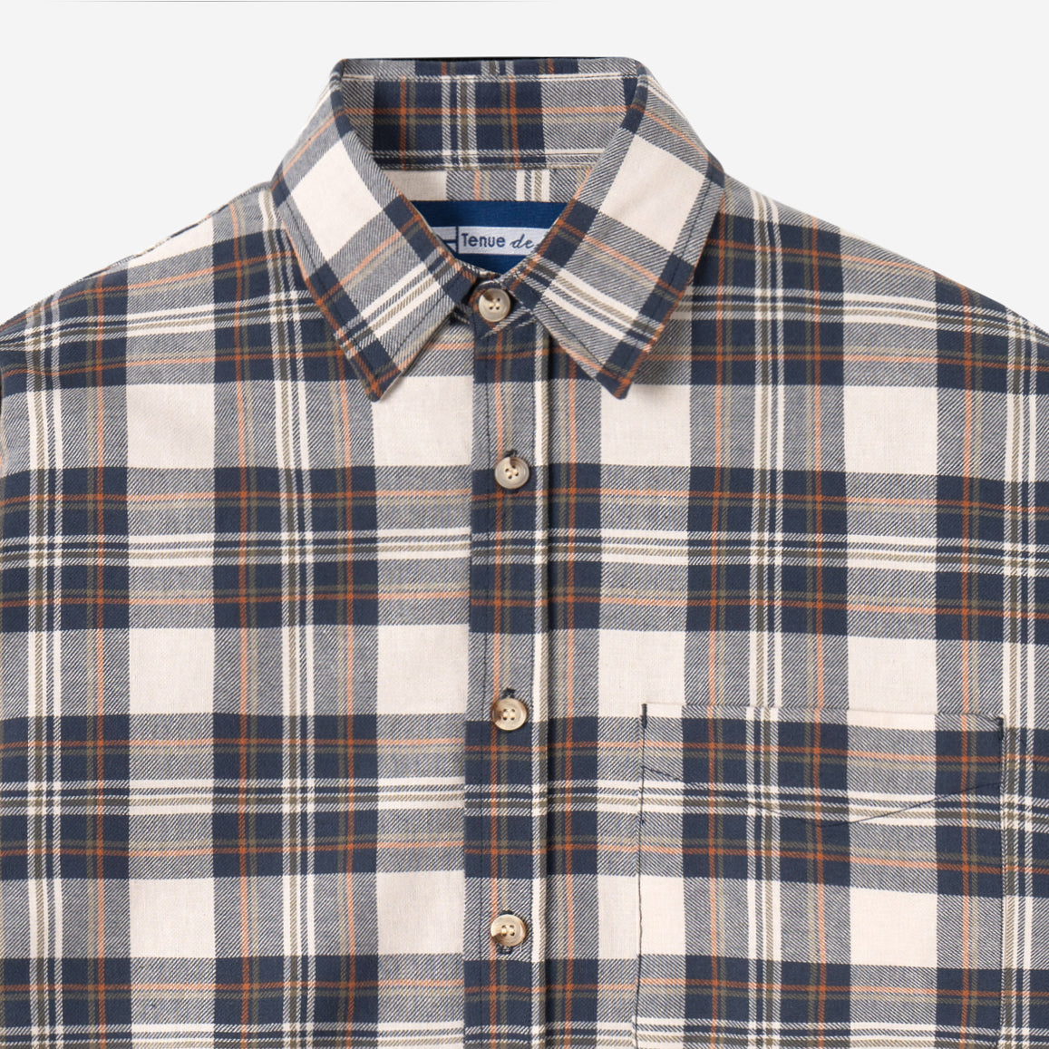 Day to Day Flannel - Sand Navy