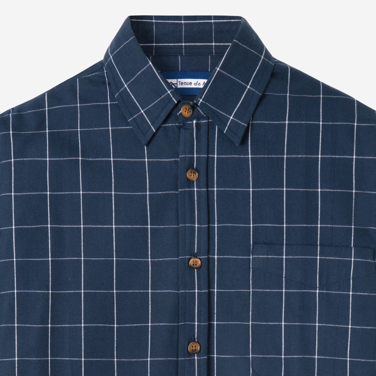 Day to Day Flannel - Navy Square