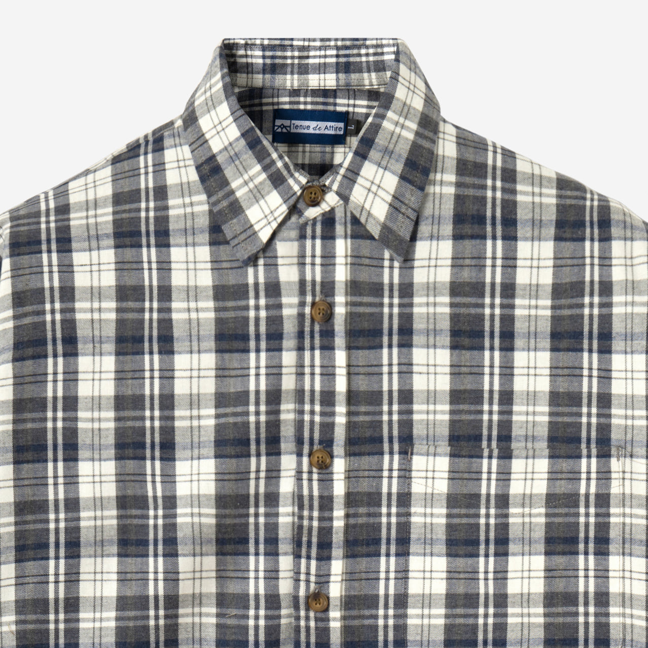 Day to Day Flannel - Navy White
