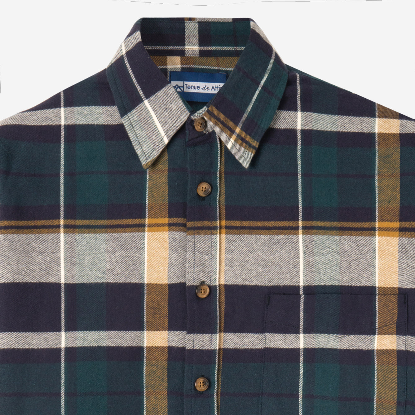 Day to Day Flannel - Navy Green