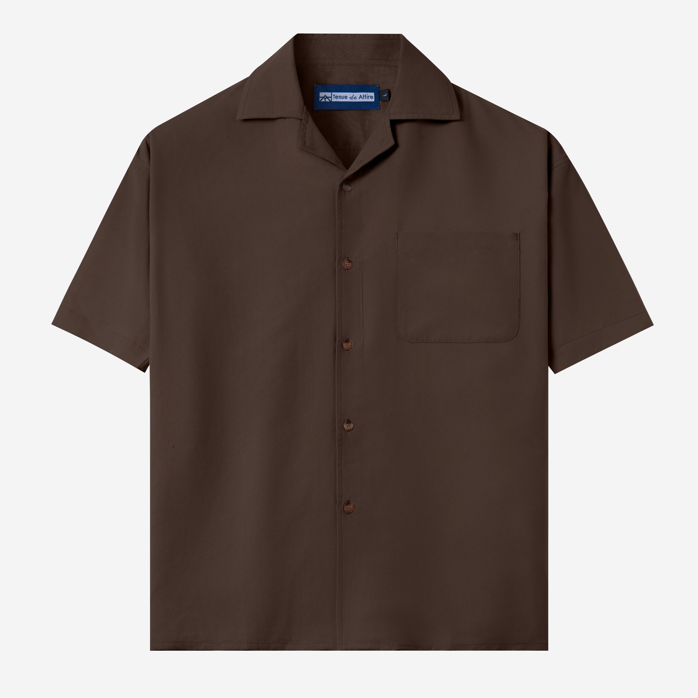 FACTORY SALE - CREMA Camp Collar - Dark Brown
