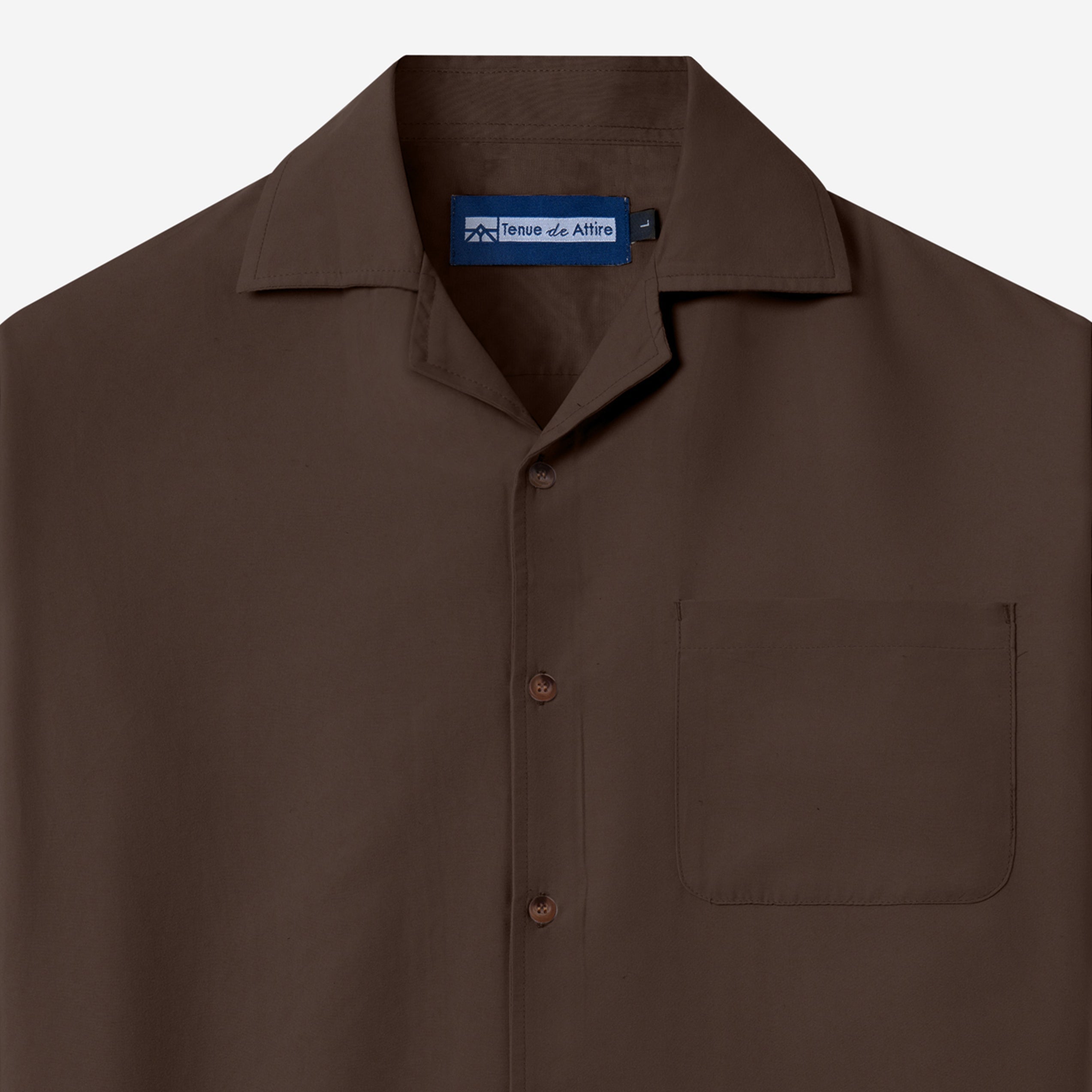 FACTORY SALE - CREMA Camp Collar - Dark Brown