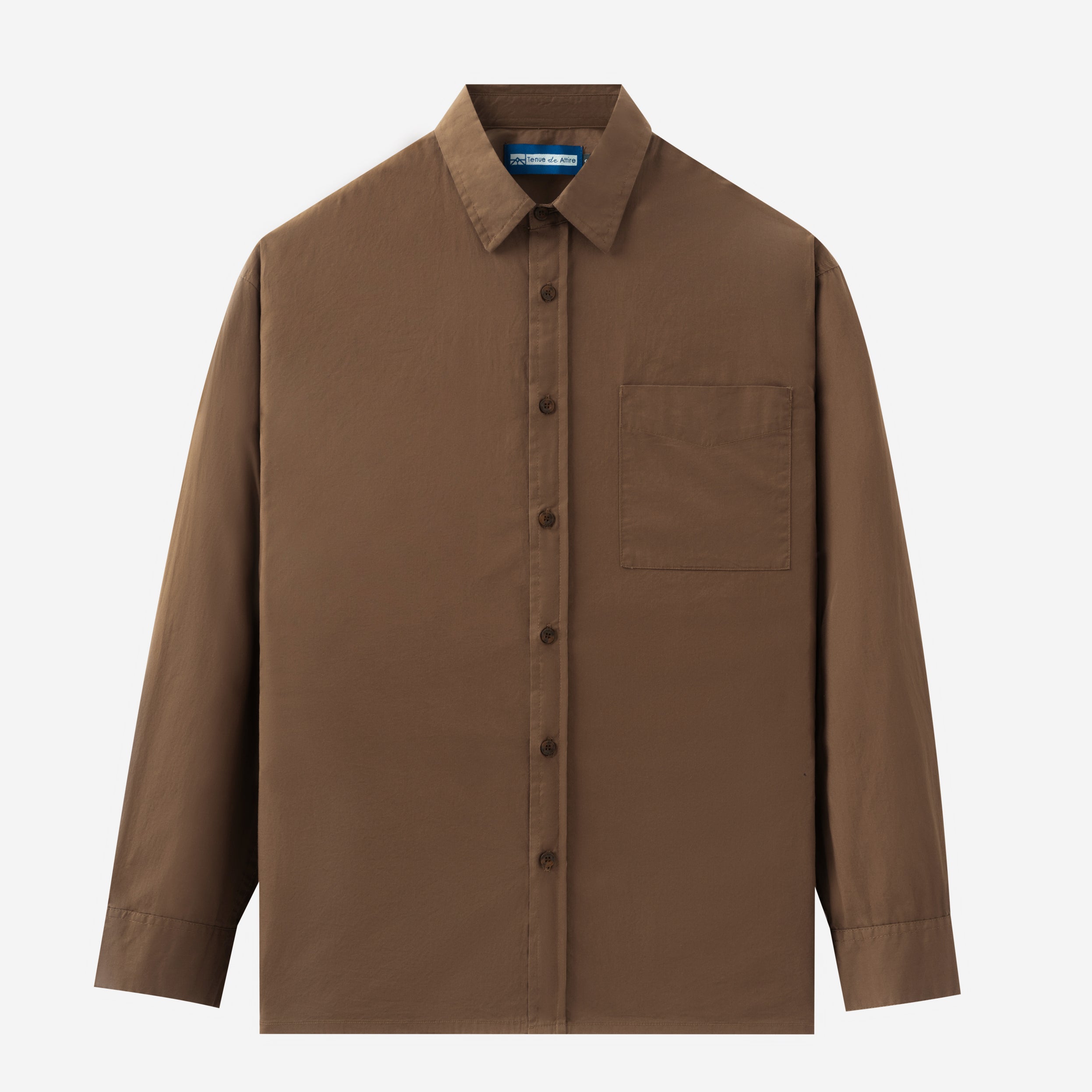 FACTORY SALE - Metro Spectrum Long Sleeve Shirt - Dark Brown