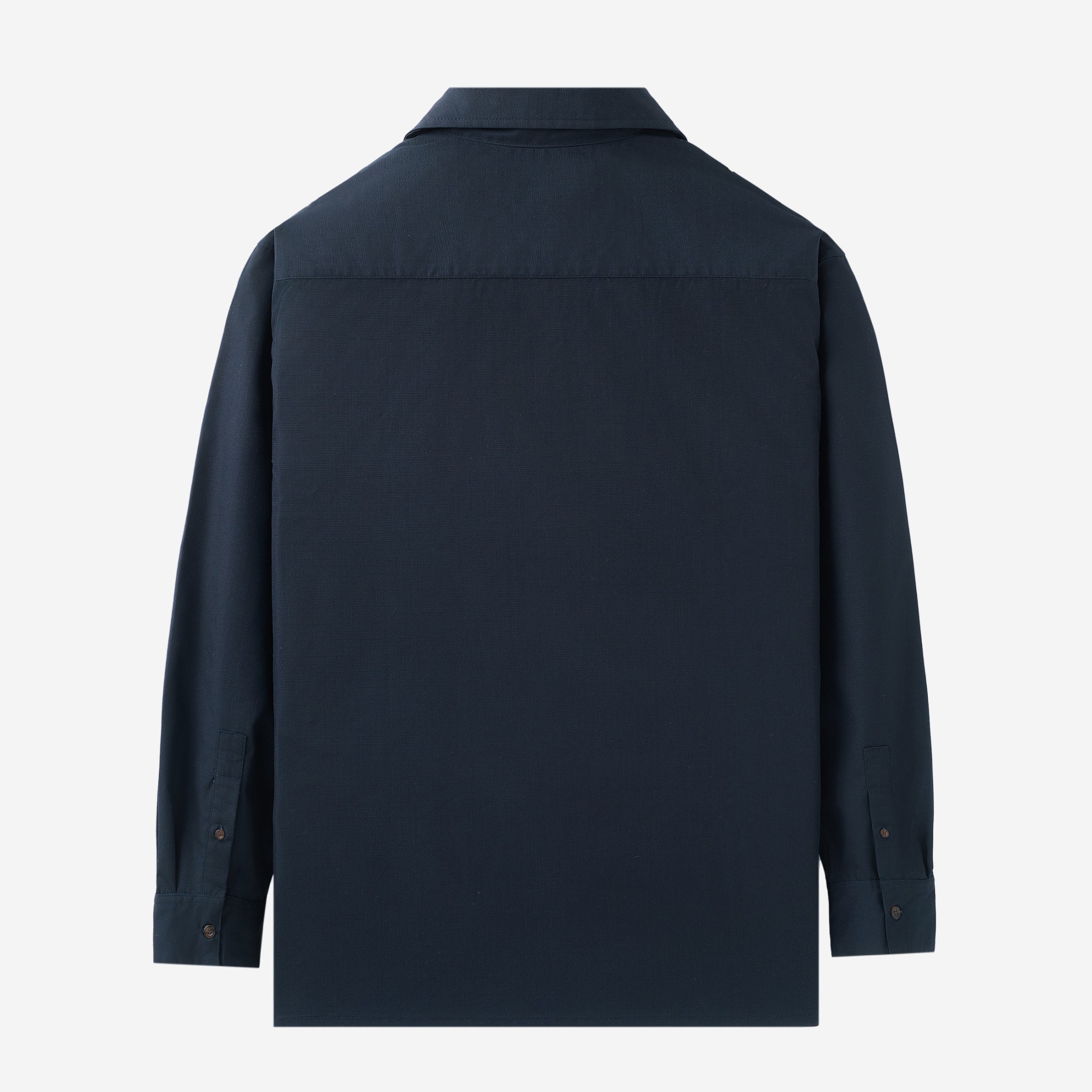 Breakfast Club Long Sleeve Camp Collar Shirt - Navy Ripstop