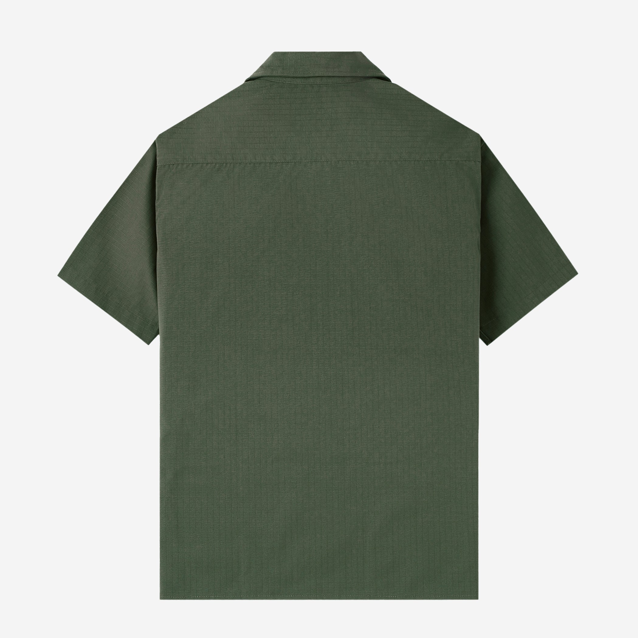 Breakfast Club Short Sleeve Camp Collar Shirt - Olive Ripstop