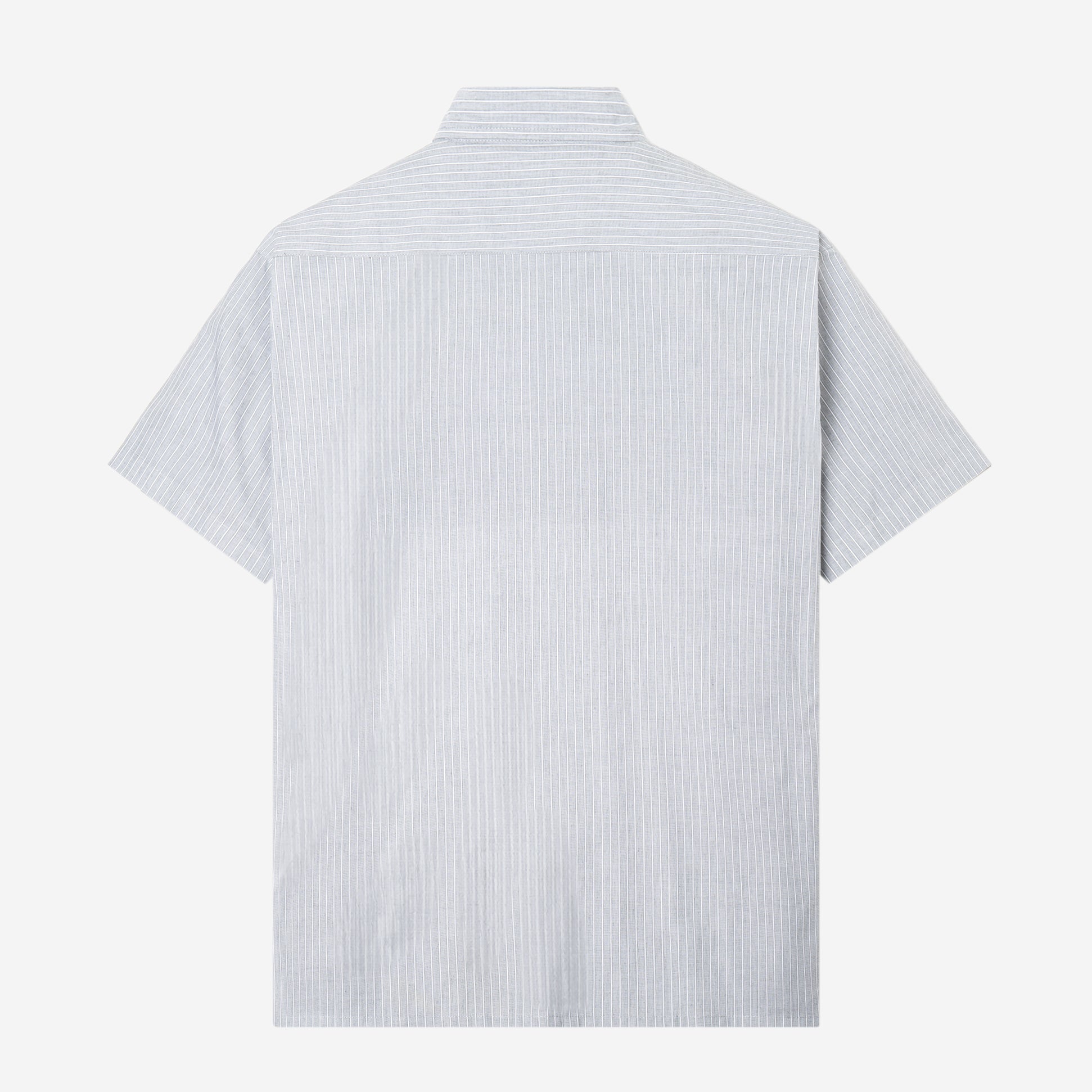 Breakfast Club Short Sleeve Shirt - Grey White Stripes