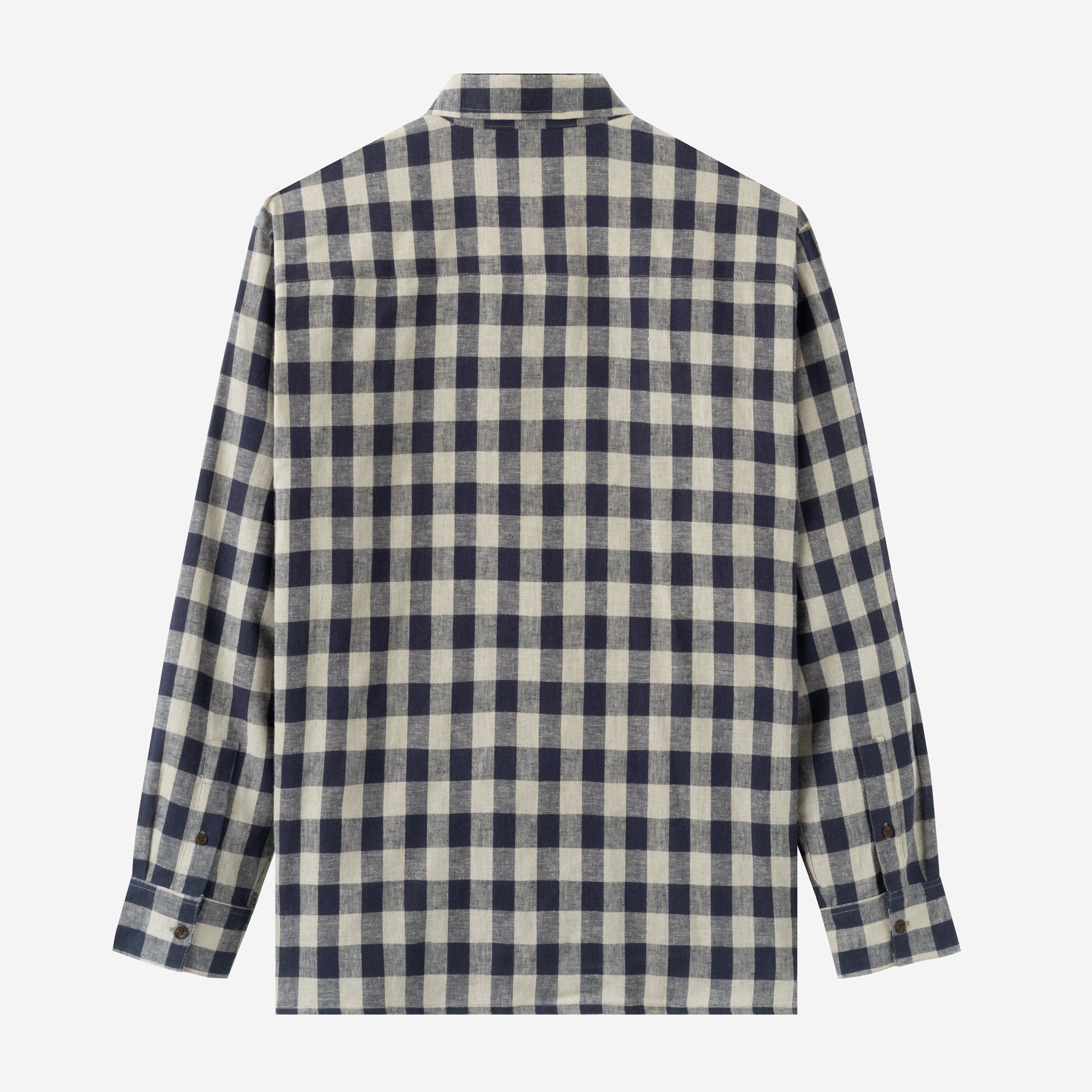 Summer Classic Long Sleeve Shirt - Navy Off White