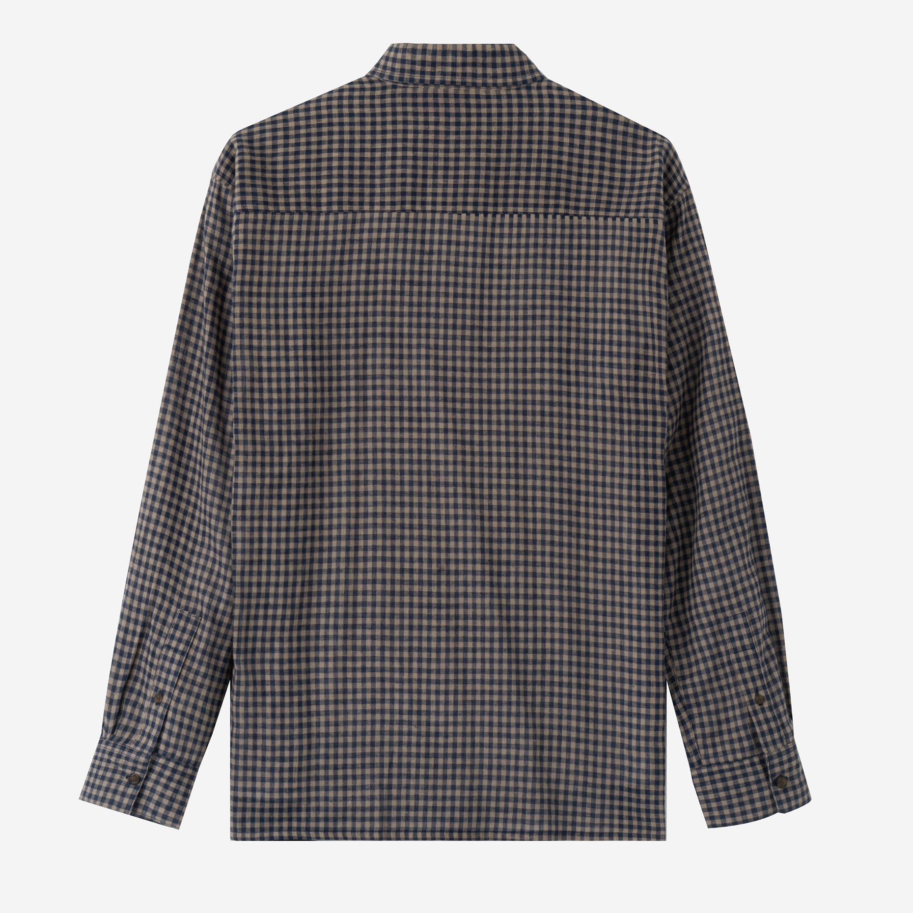 FACTORY SALE - Summer Classic Long Sleeve Shirt - Navy Brown Square