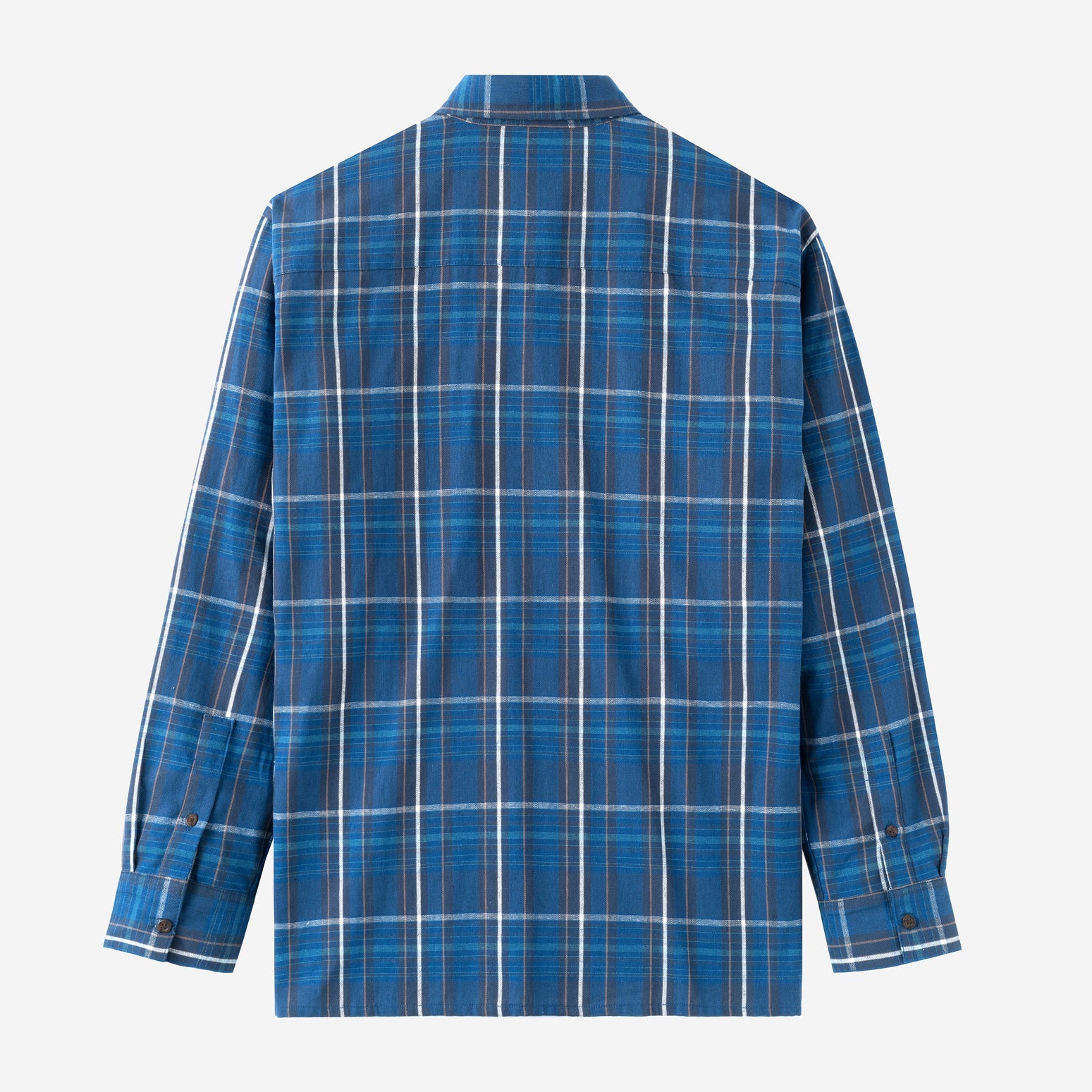 Summer Classic Long Sleeve Shirt - Blue Square