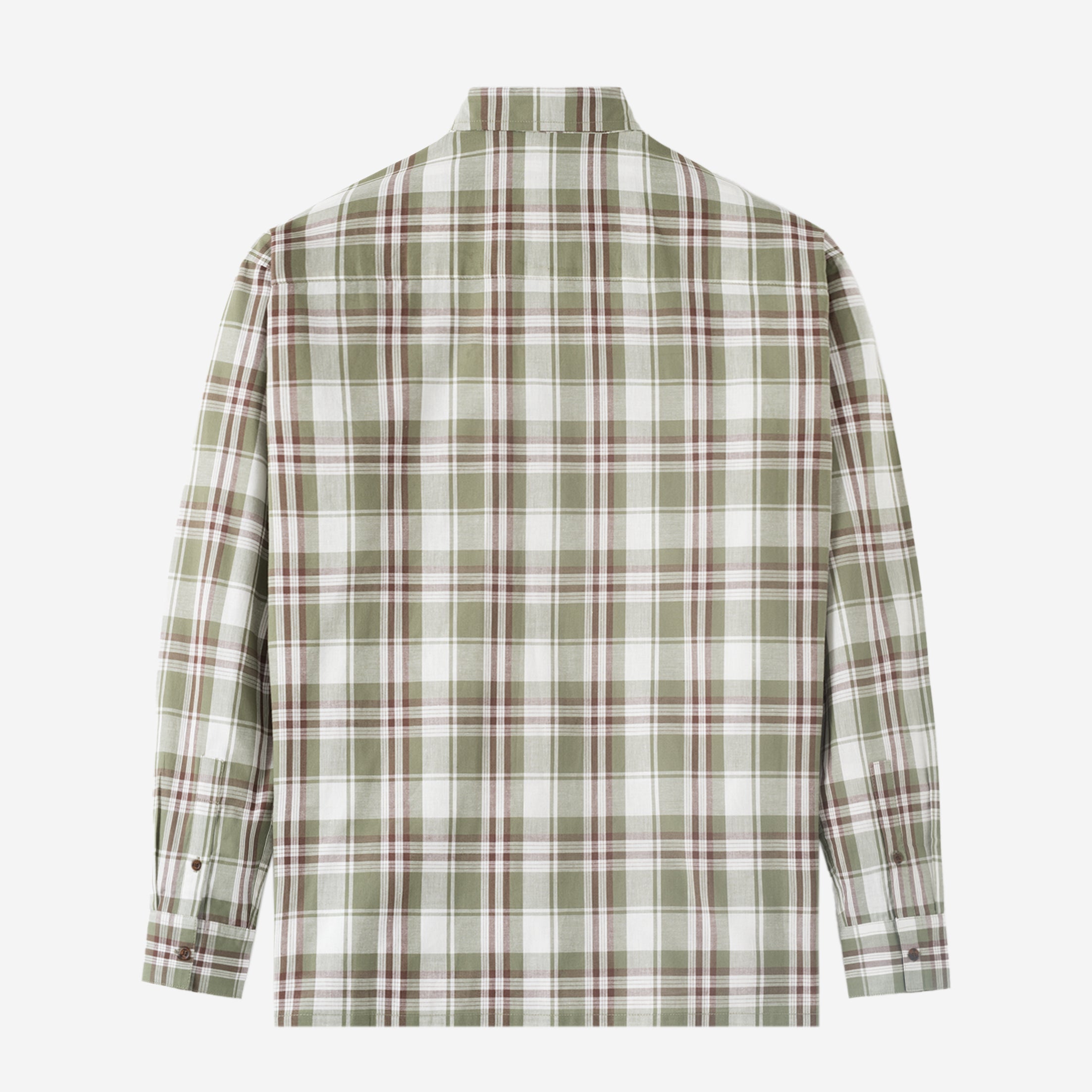 Office Hours Long Sleeve Shirt - Olive White