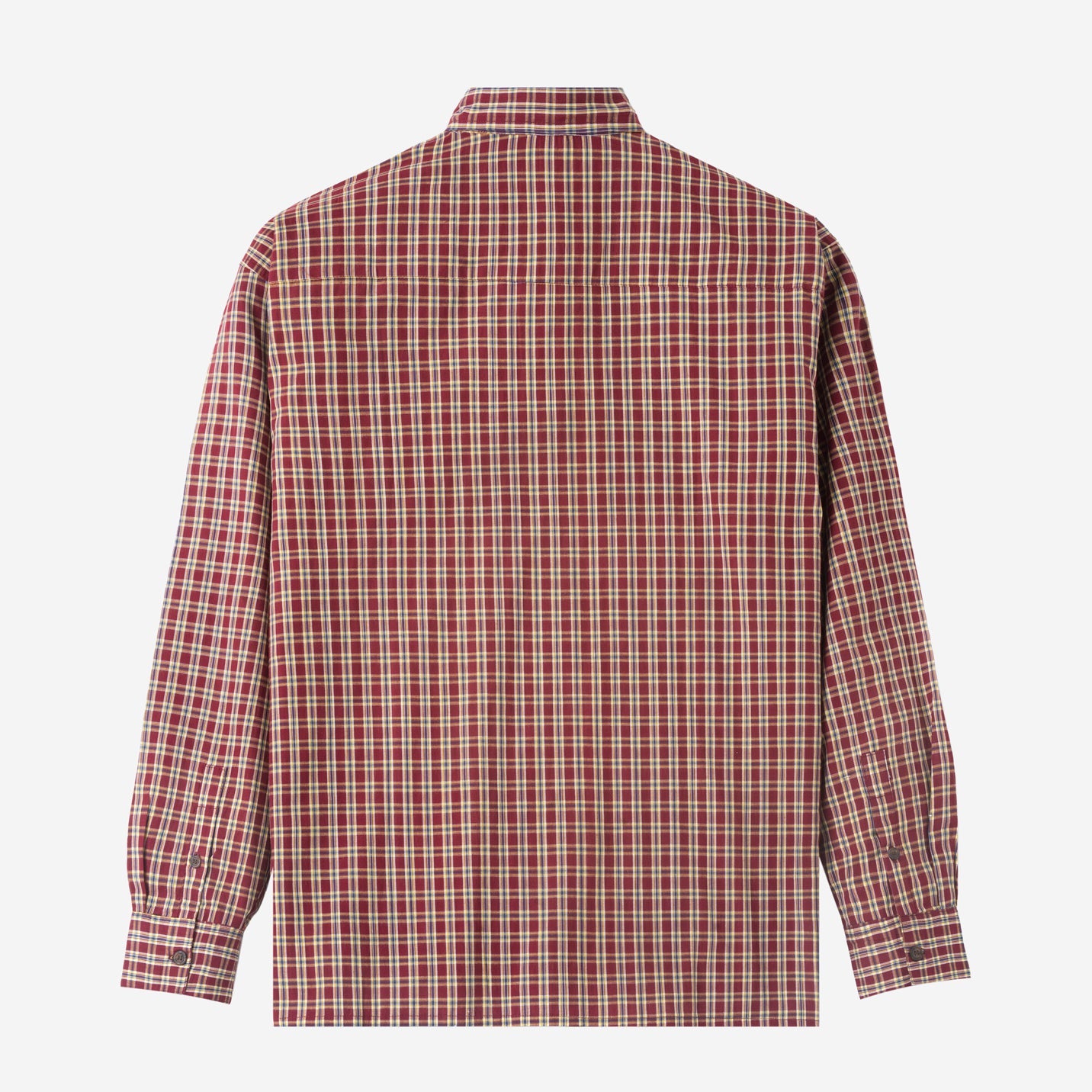 Anyday Long Sleeve Shirt - Maroon Yellow