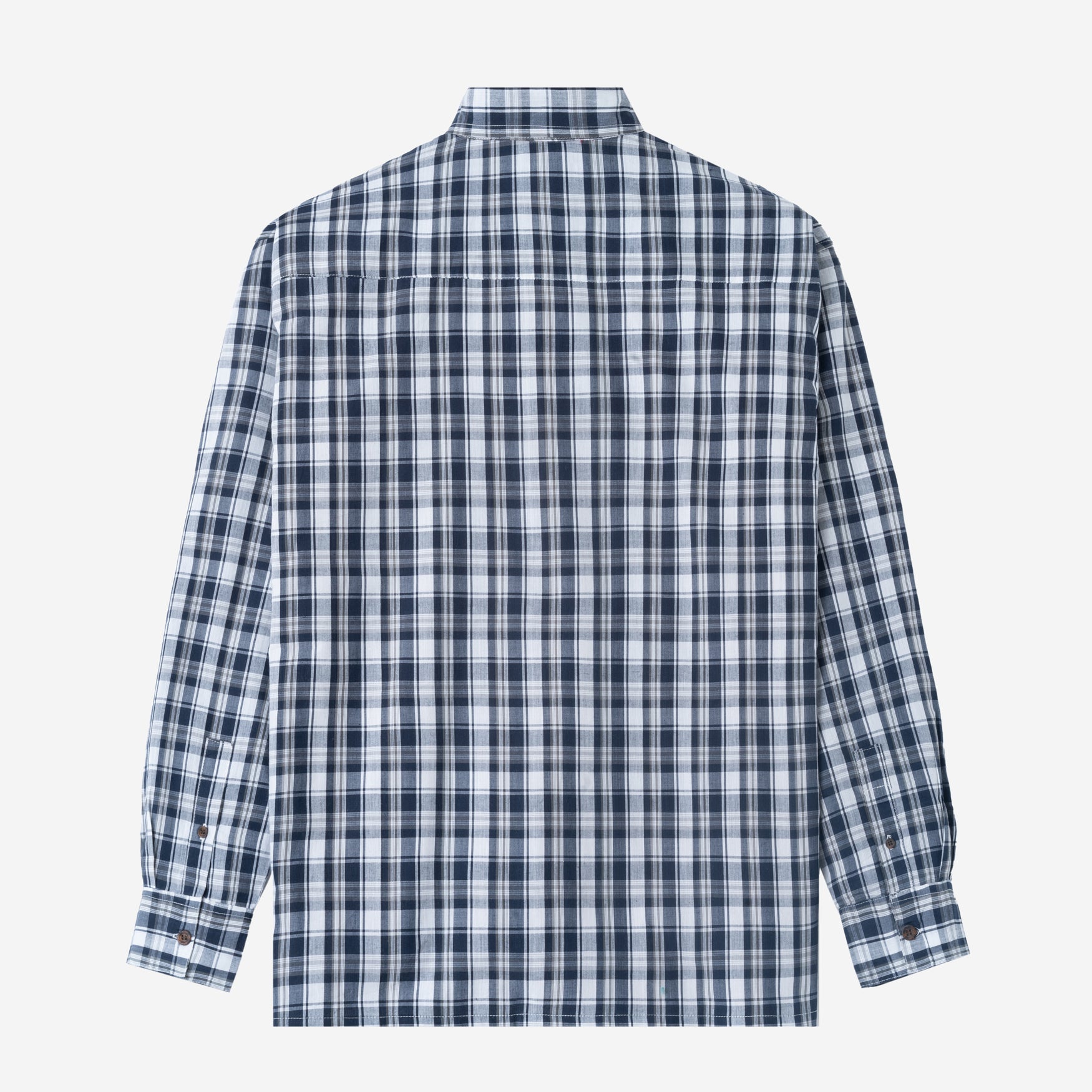 Anyday Long Sleeve Shirt - Navy White Plaid